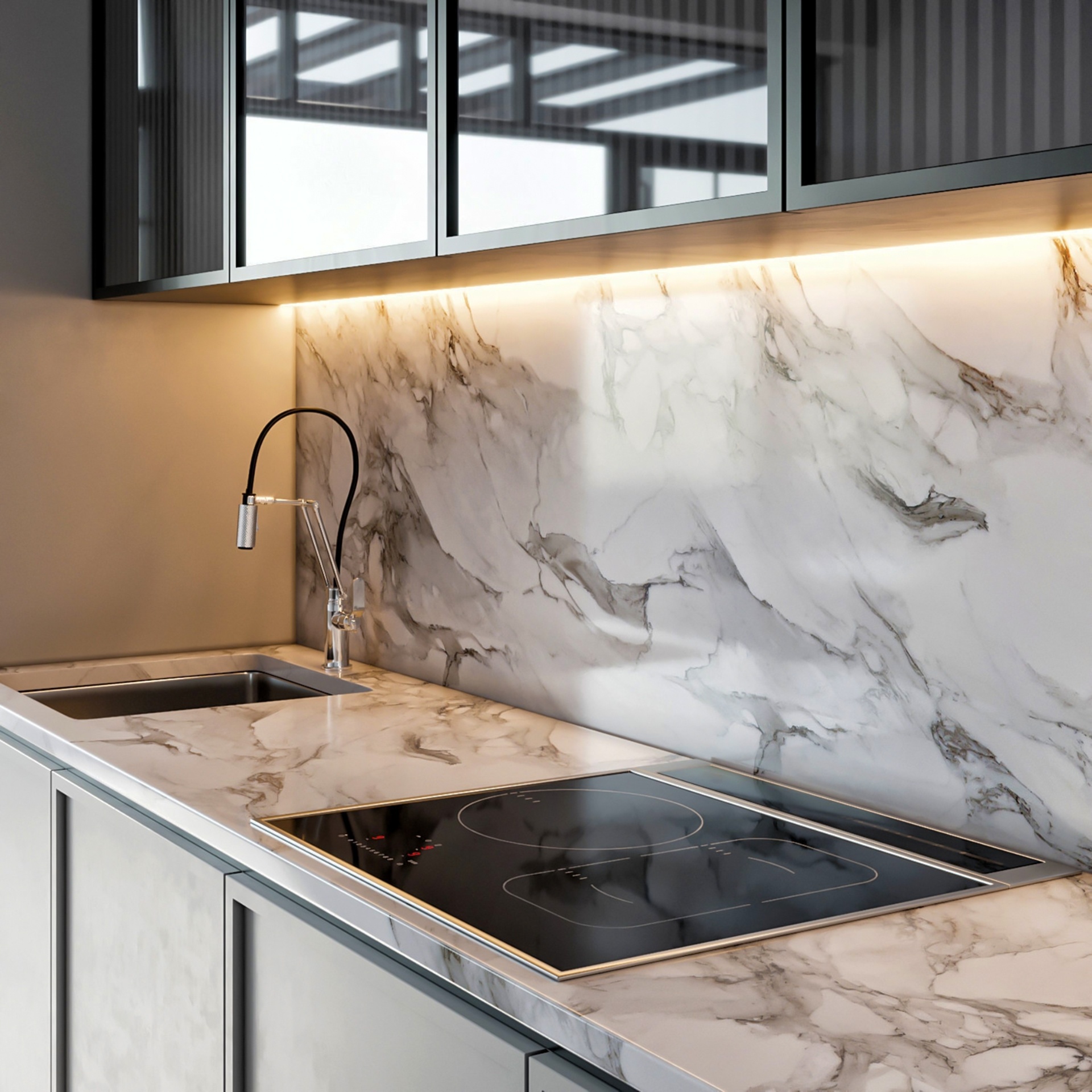Backsplashes countertops fabricated and installed by Granite Depot