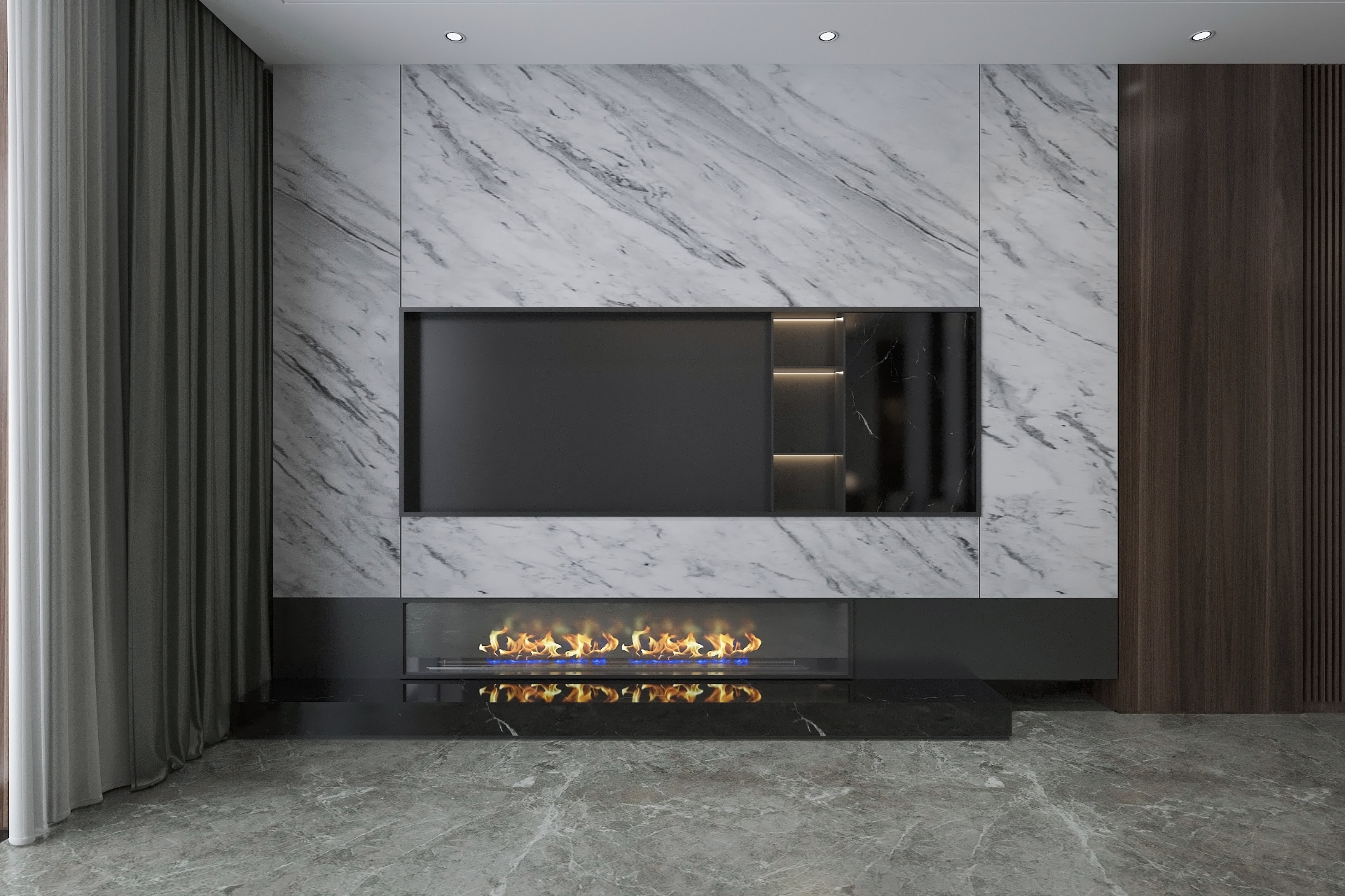 Fireplaces countertops fabricated and installed by Granite Depot