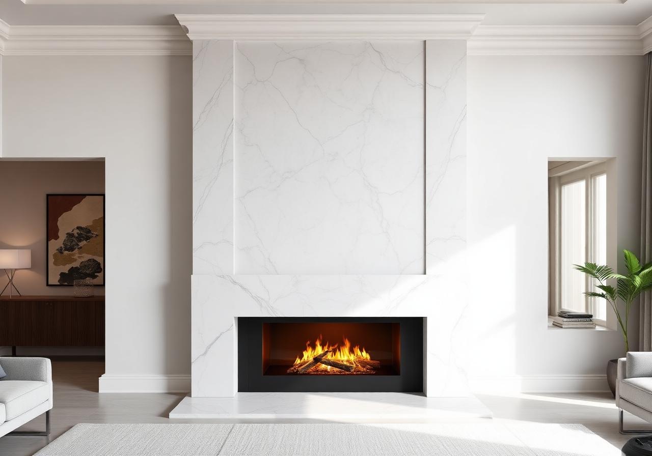 Marble fireplace surround